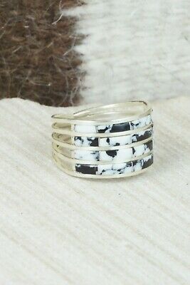 White Buffalo & Sterling Silver Ring - Claresse Kylestewa - Size 9