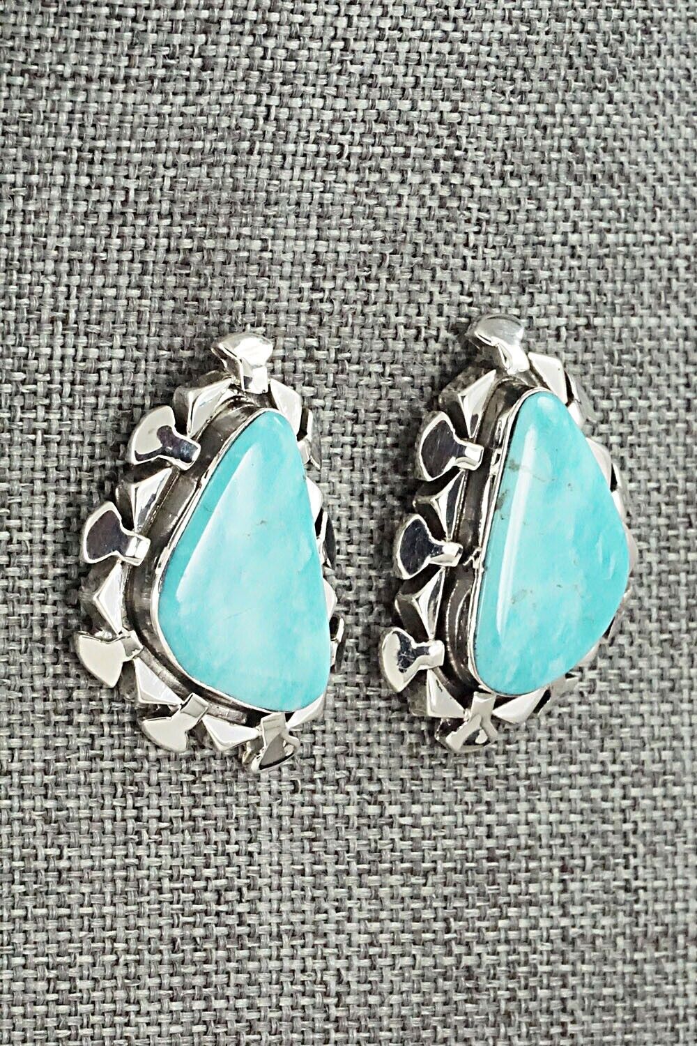 Turquoise and Sterling Silver Earrings - Sharon McCarthy