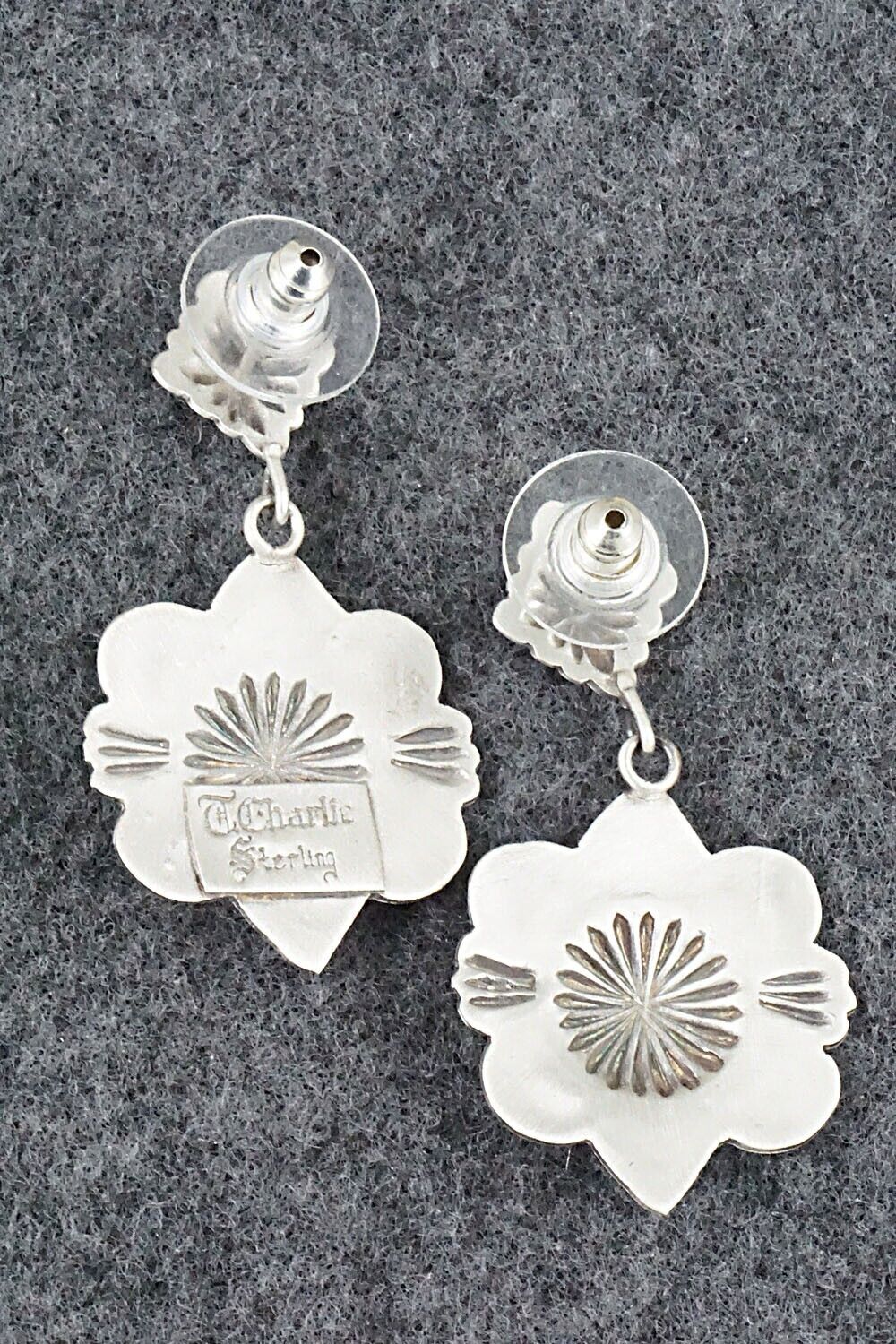 Turquoise & Sterling Silver Earrings - Terry Charlie