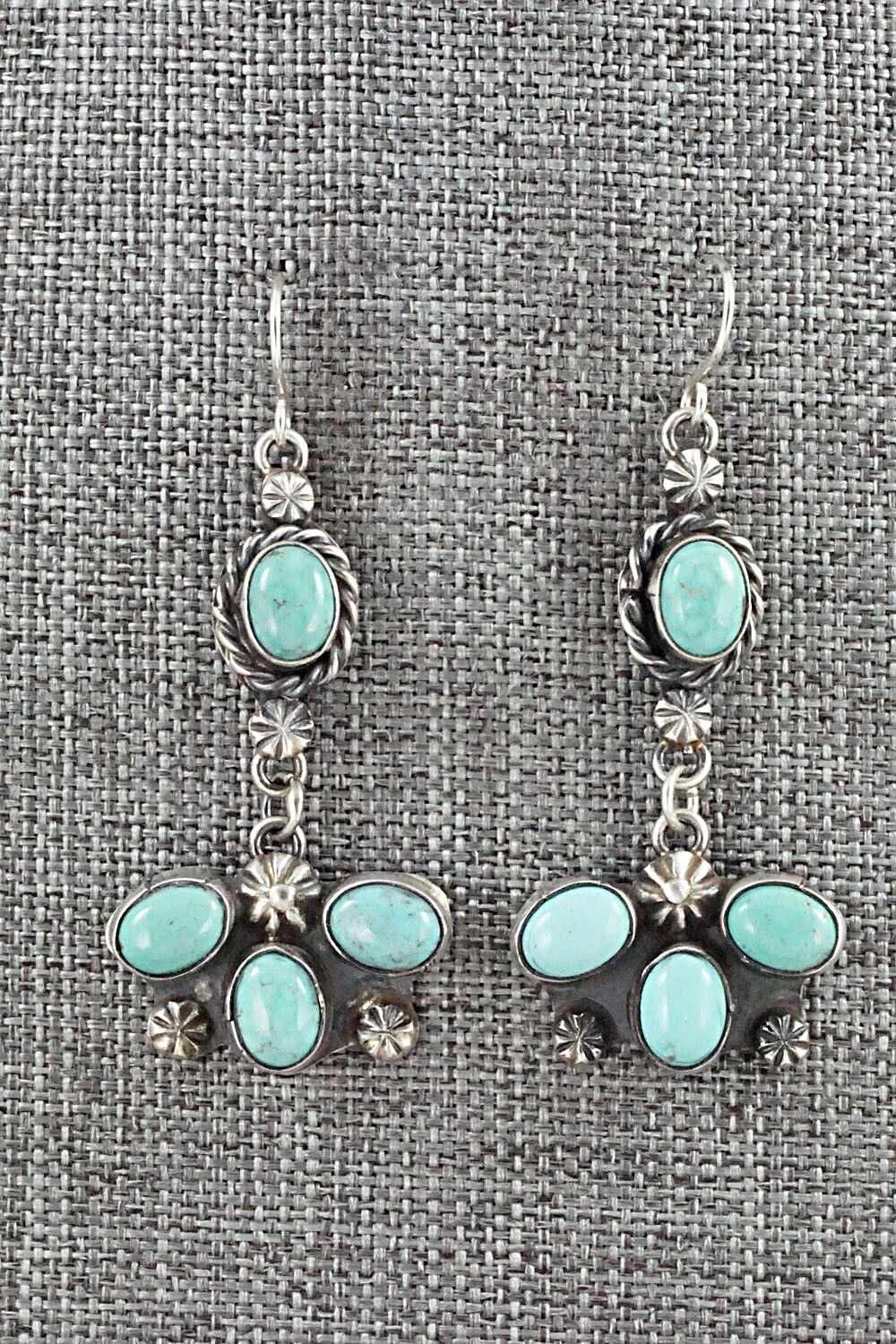 Turquoise & Sterling Silver Earrings - Wilson Dawes