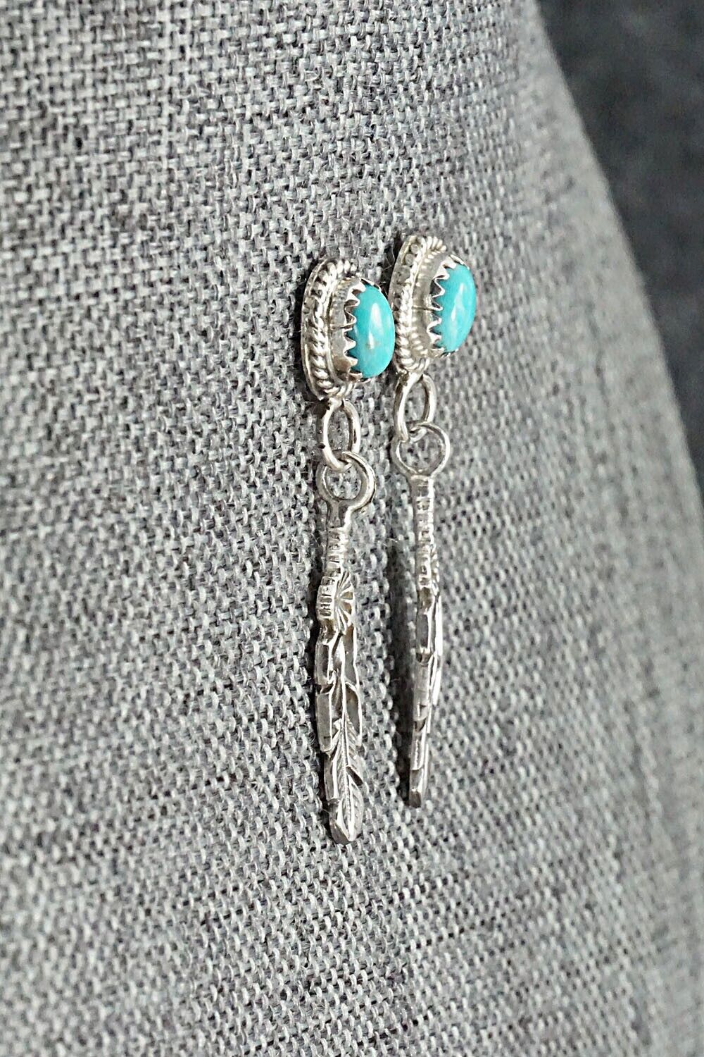 Turquoise & Sterling Silver Earrings - Judy Largo