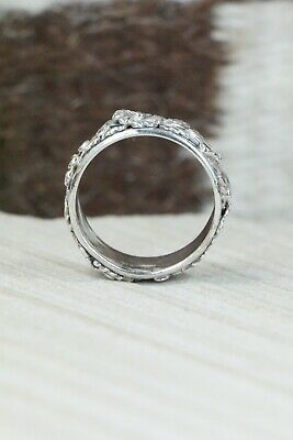 Sterling Silver Floral Ring - Tom Dinesto - Size 7.75