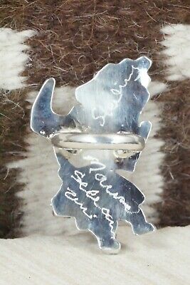 Turquoise, Spiny Oyster & Sterling Silver Ring - Marisa Selecion - Size 7.5