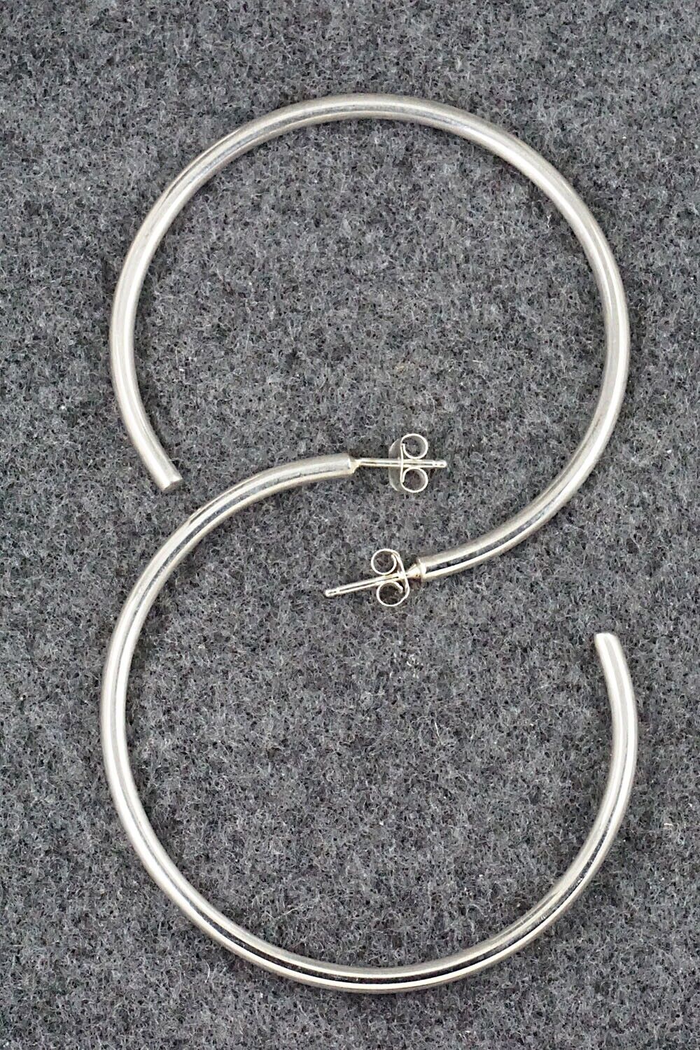 Sterling Silver Hoop Earrings - Elaine Tahe