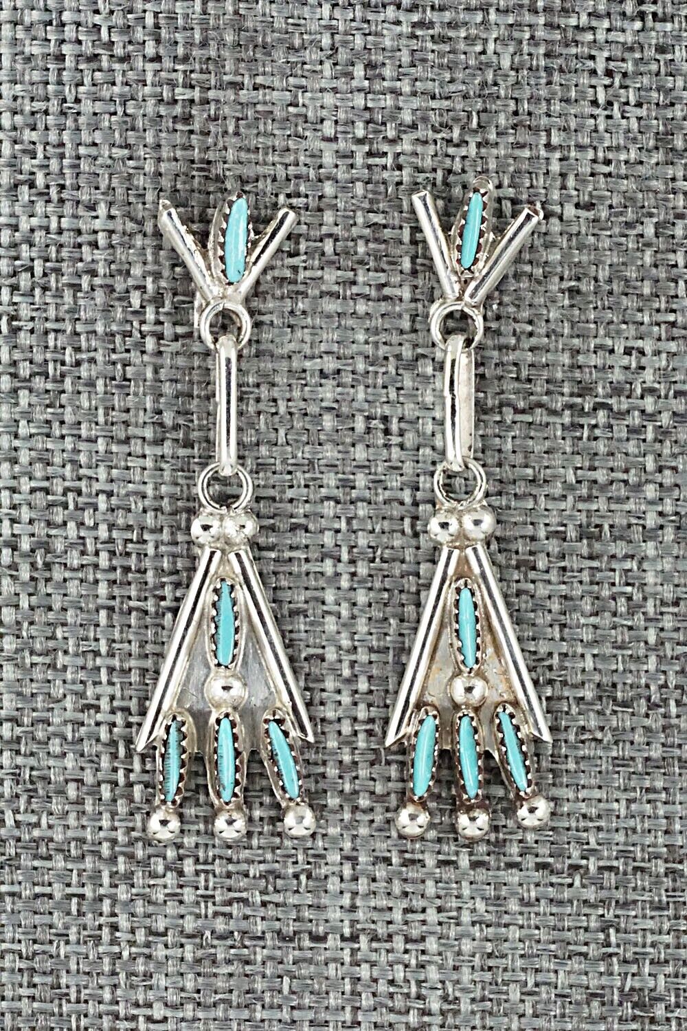 Turquoise & Sterling Silver Earrings - Rena Cachina