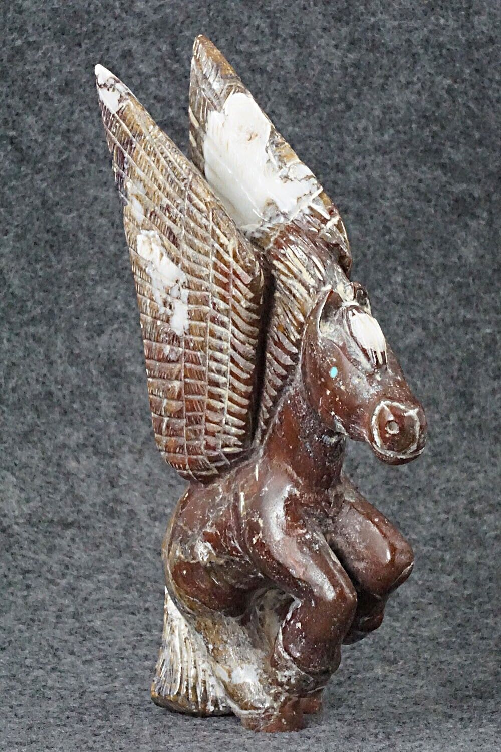 Horse with Wings Zuni Fetish Carving - Bryston Bowannie