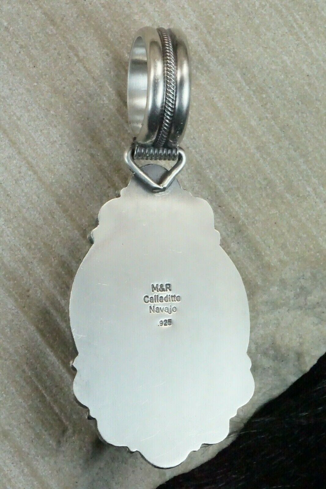 Royston Turquoise and Sterling Silver Pendant - Michael Calladitto
