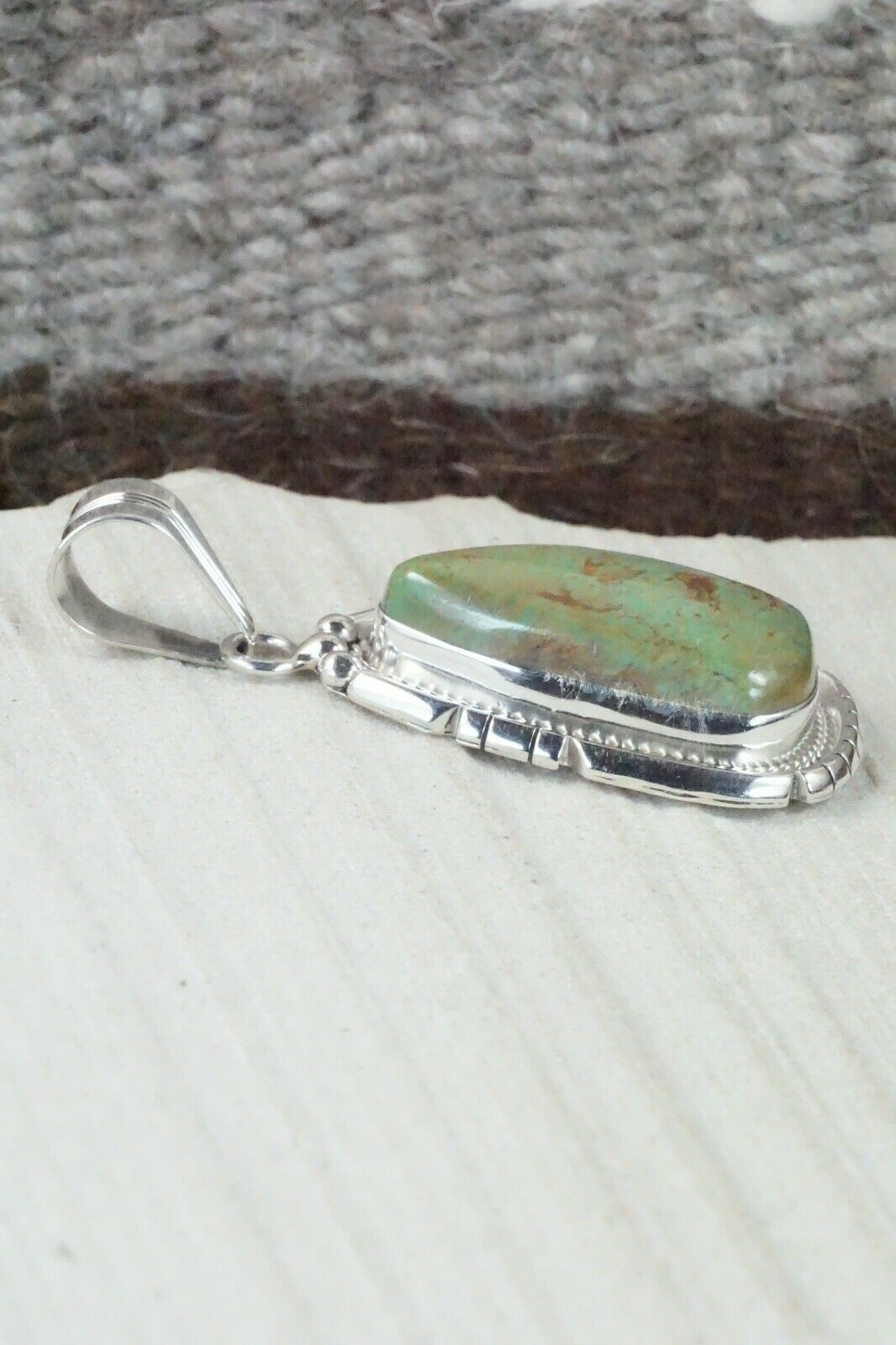 Turquoise & Sterling Silver Pendant - Samuel Yellowhair