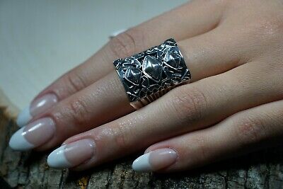 Navajo Sterling Silver Ring - Derrick Gordon - Size 8.5 - High Lonesome Trading