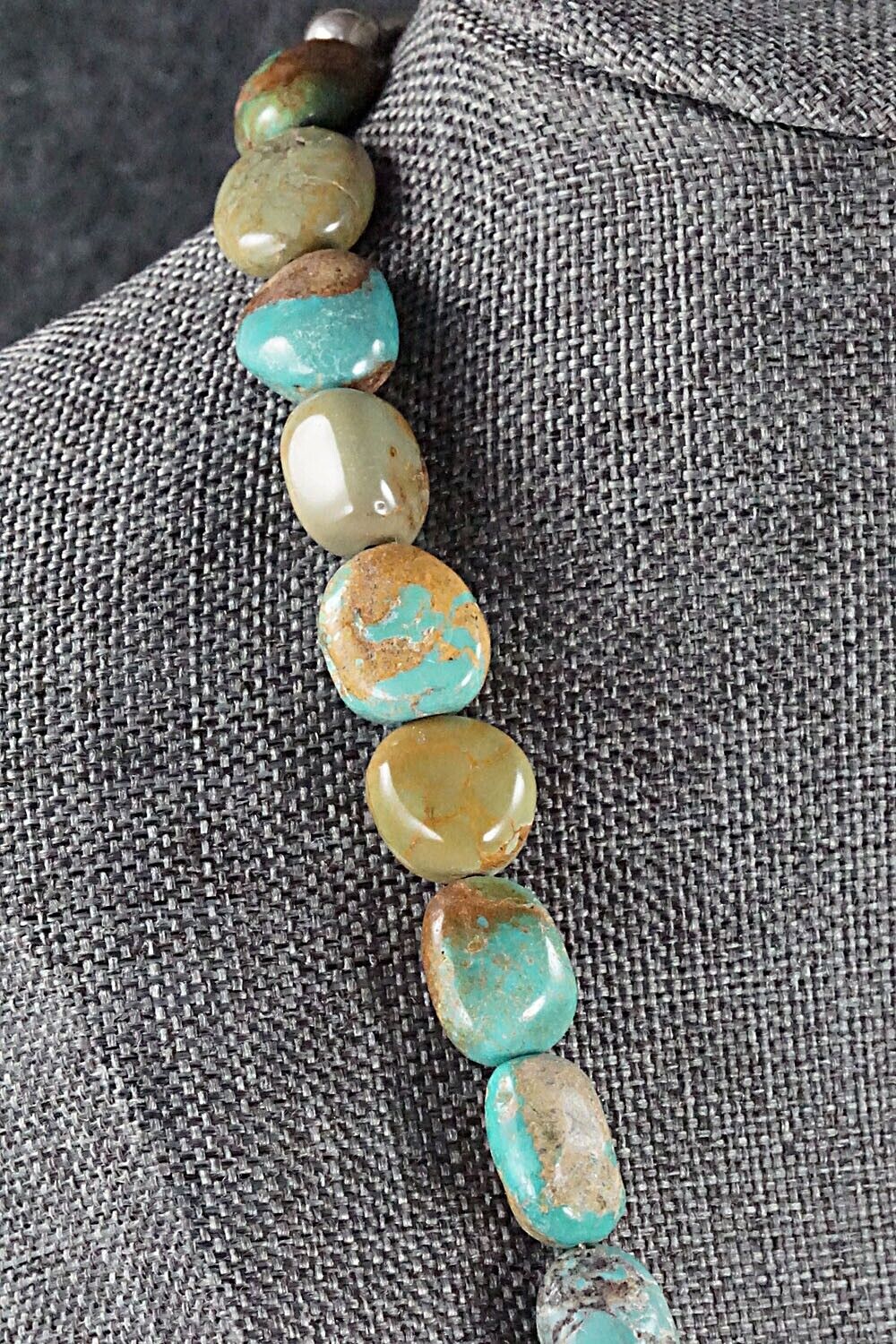 Turquoise and Sterling Silver Necklace - Louise Joe