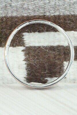 Spiny Oyster & Sterling Silver Bangle Bracelet - Ricky Booqua - High Lonesome Trading