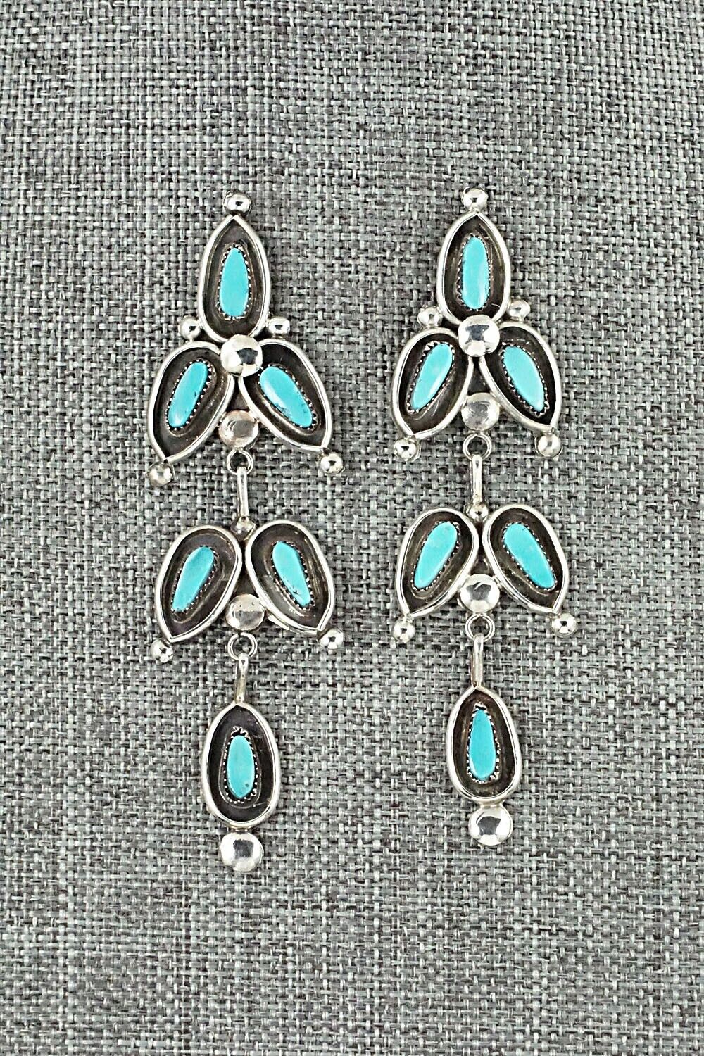 Turquoise & Sterling Silver Earrings - Viola Bobelu