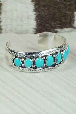 Turquoise and Sterling Silver Bracelet - Harry Yazzie - High Lonesome Trading
