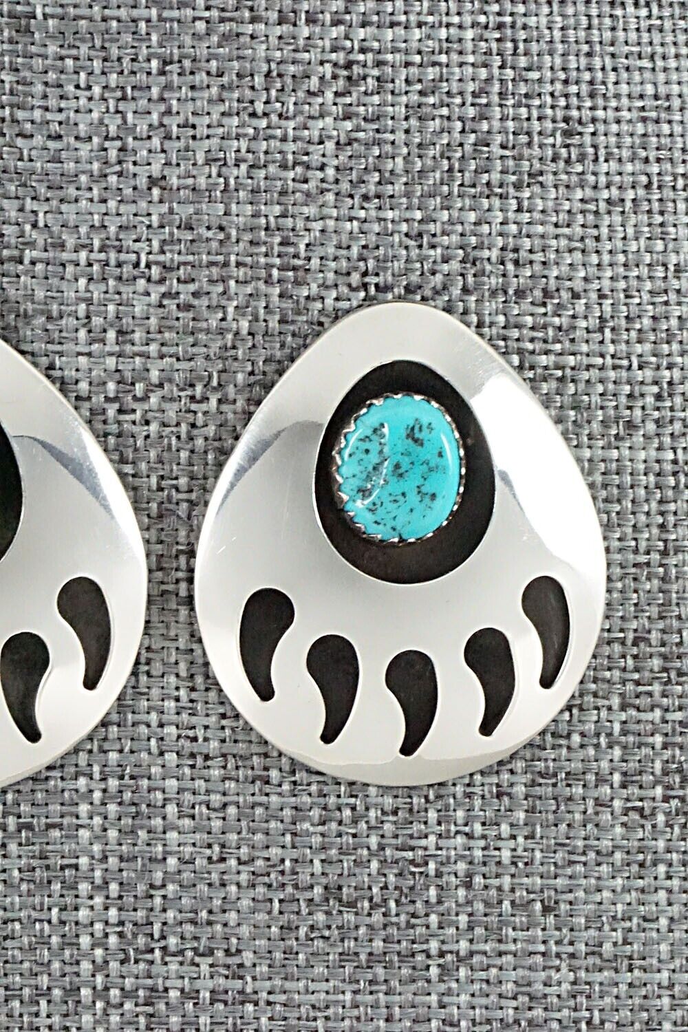 Turquoise & Sterling Silver Earrings - Virginia Long