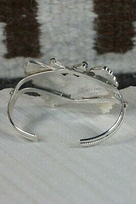 Turquoise Inlay Butterfly & Sterling Silver Bracelet - Tamara Pinto - Navajo - High Lonesome Trading