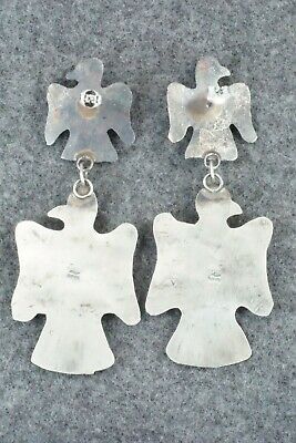 Spiny Oyster & Sterling Silver Earrings - Gabrielle Yazzie