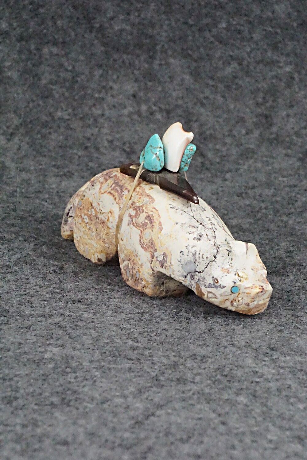 Wolf Zuni Fetish Carving - Michael Mahooty