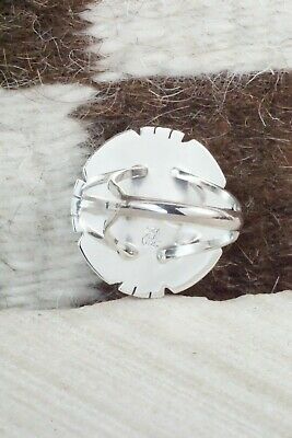 Turquoise & Sterling Silver Ring - Samuel Yellowhair - Size 7.5