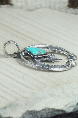 Turquoise & Sterling Silver Pendant - Kevin Billah