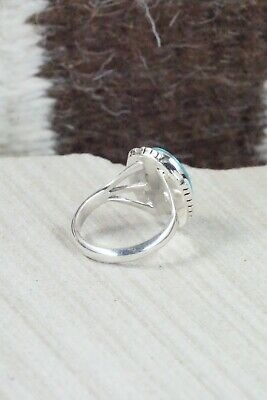 Turquoise & Sterling Silver Ring - Amos Begay - Size 6.5