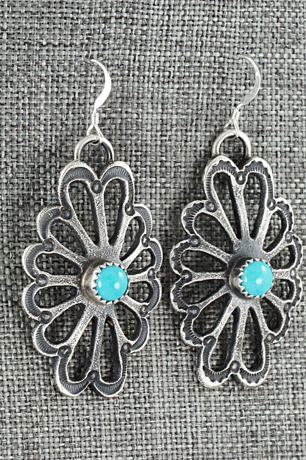 Turquoise & Sterling Silver Earrings - Linberg Billah