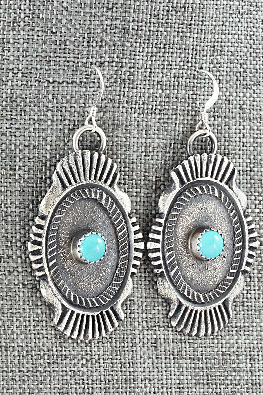 Turquoise & Sterling Silver Earrings - Linberg Billah