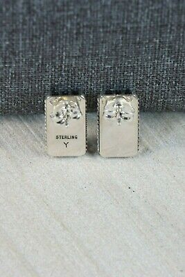 Navajo Sterling Silver Earrings - Johnson Yazzie - High Lonesome Trading