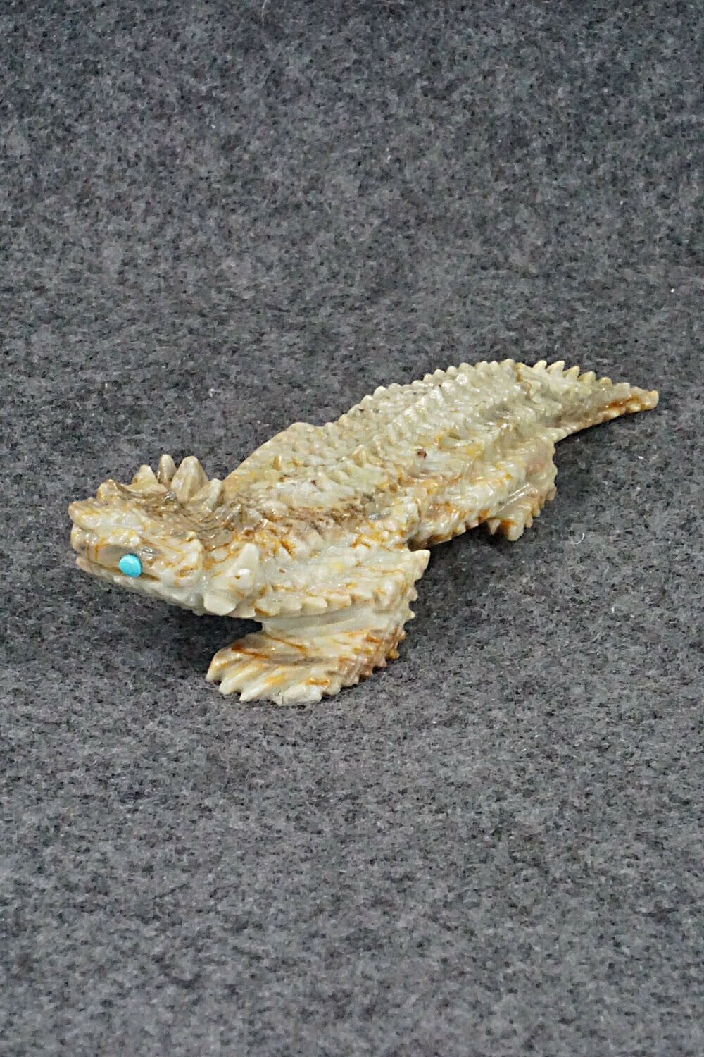 Horned Toad Zuni Fetish Carving - Alvin Haloo