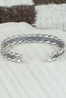 Navajo Sterling Silver Bracelet - Elaine Tahe
