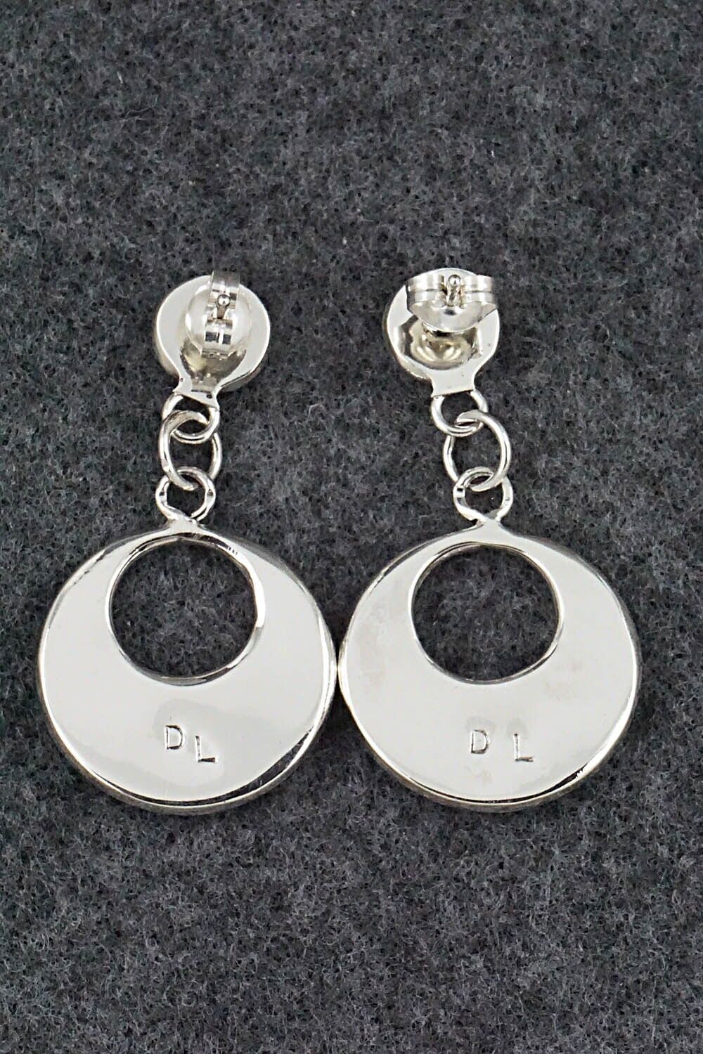 Opalite & Sterling Silver Inlay Earrings - Delorna Lahi