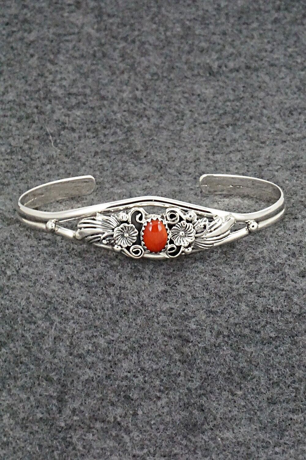 Coral & Sterling Silver Bracelet - Judy Largo