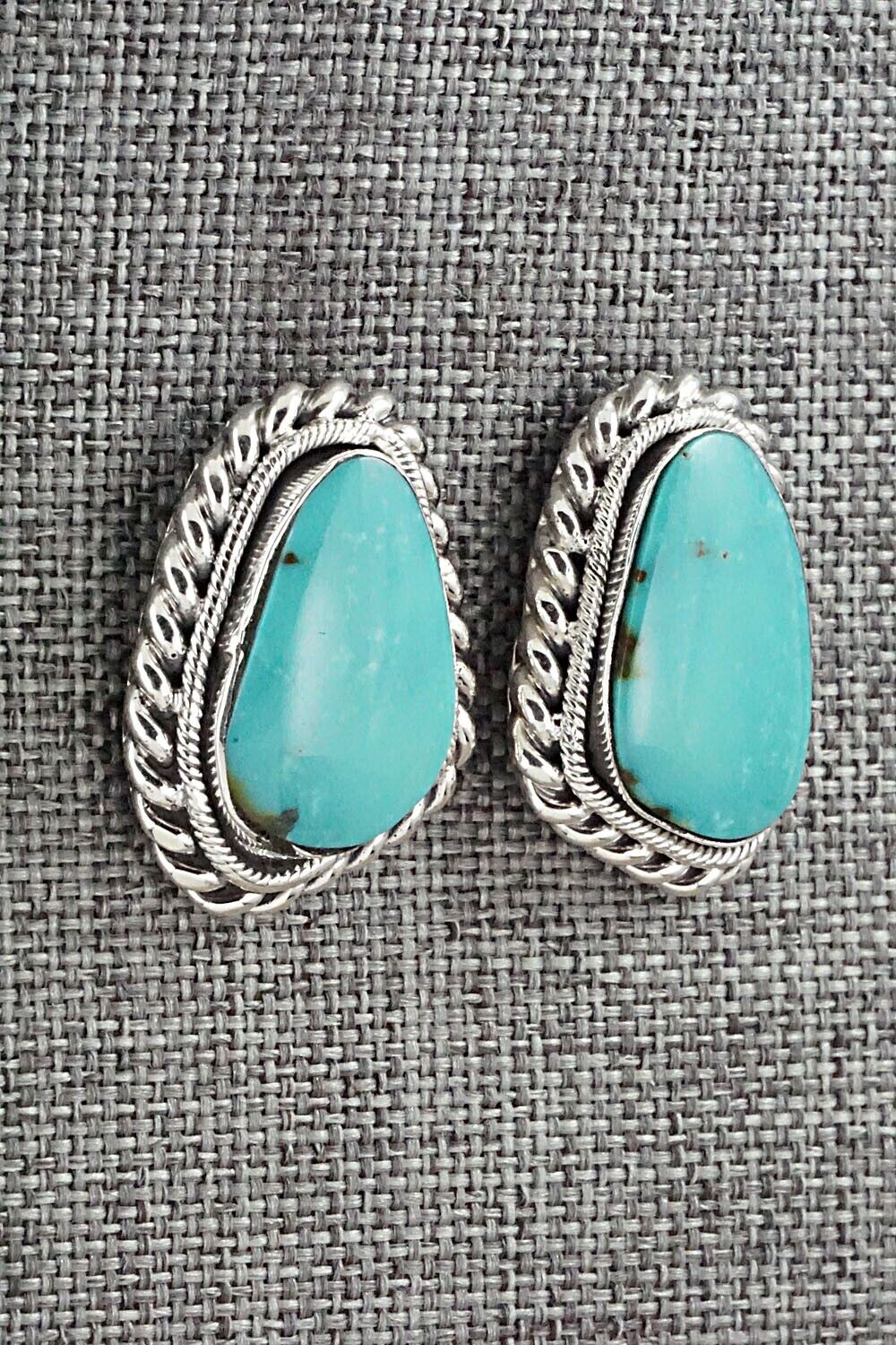 Turquoise and Sterling Silver Earrings - Sharon McCarthy