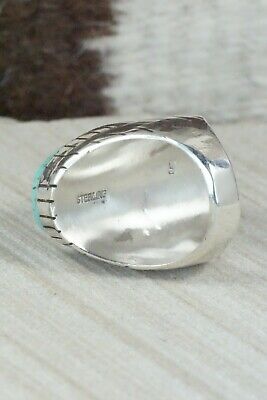 Turquoise and Sterling Silver Ring - Ray Jack - Size 9.5