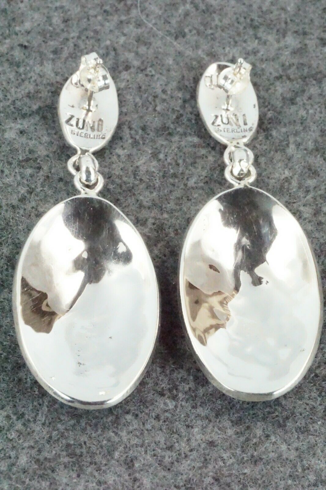Inlay Coral & Sterling Silver Earrings - Quintin Quam