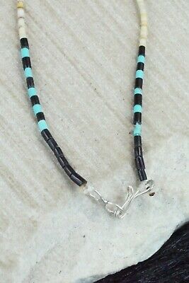 Turquoise, Shell, Coral & Sterling Silver Necklace - Esquipula Tenorio