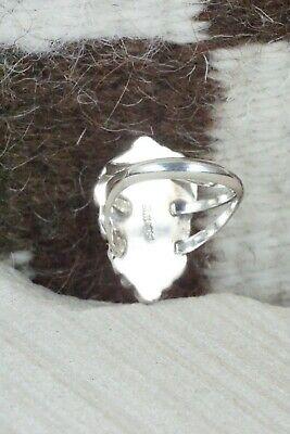 Turquoise and Sterling Silver Ring - Andrew Vandever - Size 7.75 - High Lonesome Trading