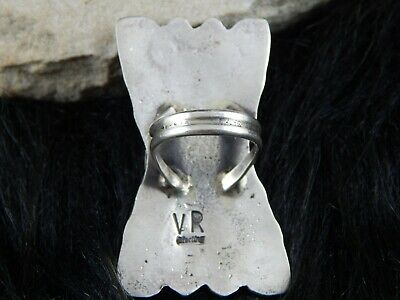 Turquoise & Sterling Silver Ring - Virgil Reeder - Navajo - Size 8 - High Lonesome Trading