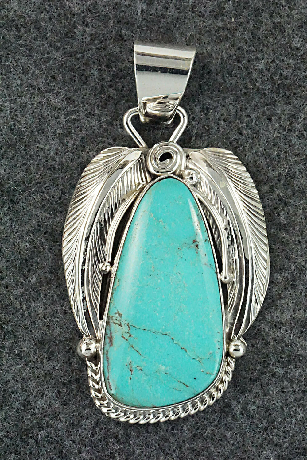 Turquoise & Sterling Silver Pendant - Davey Morgan