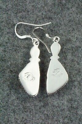 Turquoise, Spiny Oyster & Sterling Silver Earrings - Gary Shorty