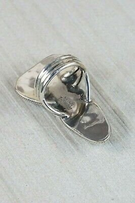 Navajo Turquoise & Sterling Silver Ring - Rick Martinez - Size 9 - High Lonesome Trading