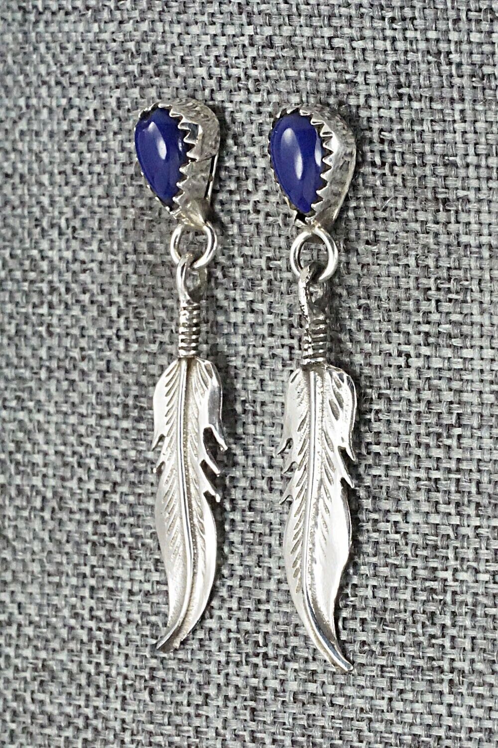 Lapis & Sterling Silver Earrings - Elaine Shirley