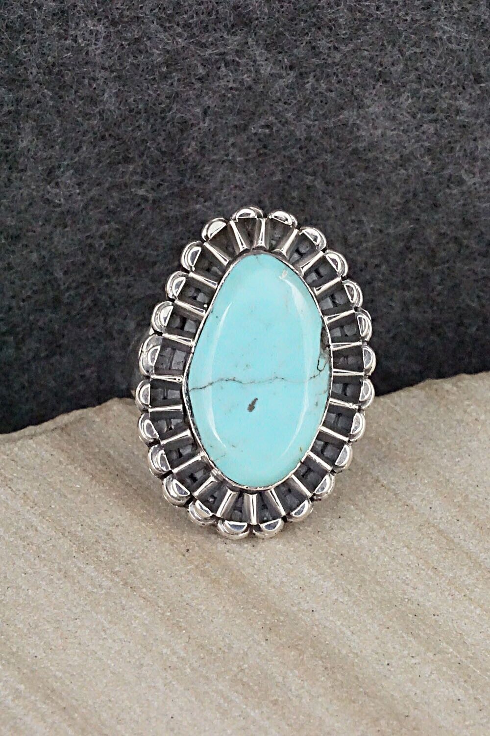 Turquoise & Sterling Silver Ring - Jimson Belin - Size 10