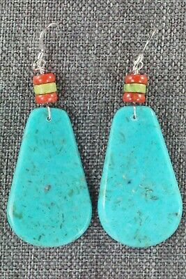 Turquoise & Sterling Silver Earrings - Lupe Lovato
