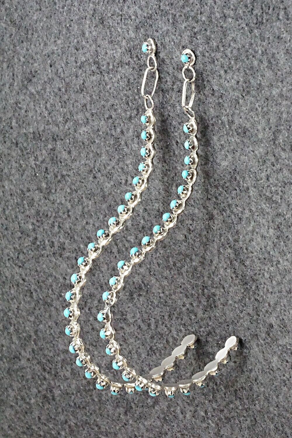 Turquoise & Sterling Silver Earrings - Henrietta Quetawki
