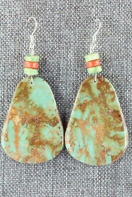 Turquoise & Sterling Silver Earrings - Lupe Lovato