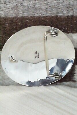 Turquoise, Coral & Sterling Silver Belt Buckle - Wilbert Muskett Sr.