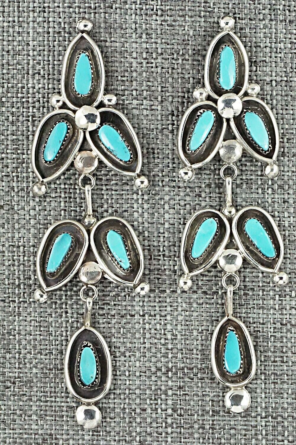 Turquoise & Sterling Silver Earrings - Viola Bobelu