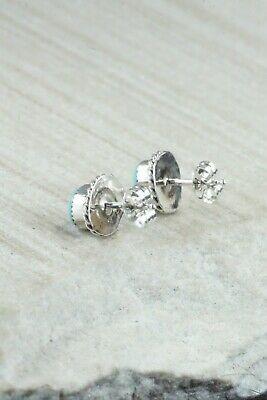 Turquoise and Sterling Silver Earrings - Ryland Cachini - High Lonesome Trading