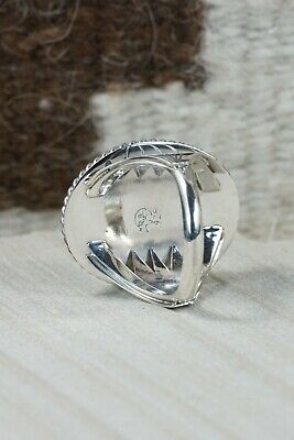 Navajo Turquoise and Sterling Silver Ring - Bobby Platero - 10.25