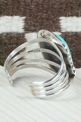 Turquoise & Sterling Silver Bracelet - Leslie Nez